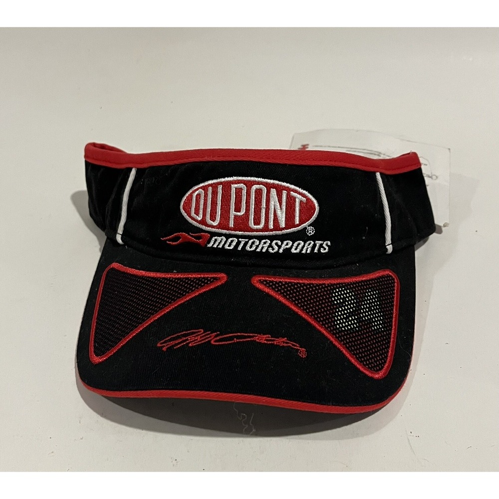 Jeff Gordon #24 DuPont Motorsports Sun Visor Hat Cap NASCAR Black Red Hendrick